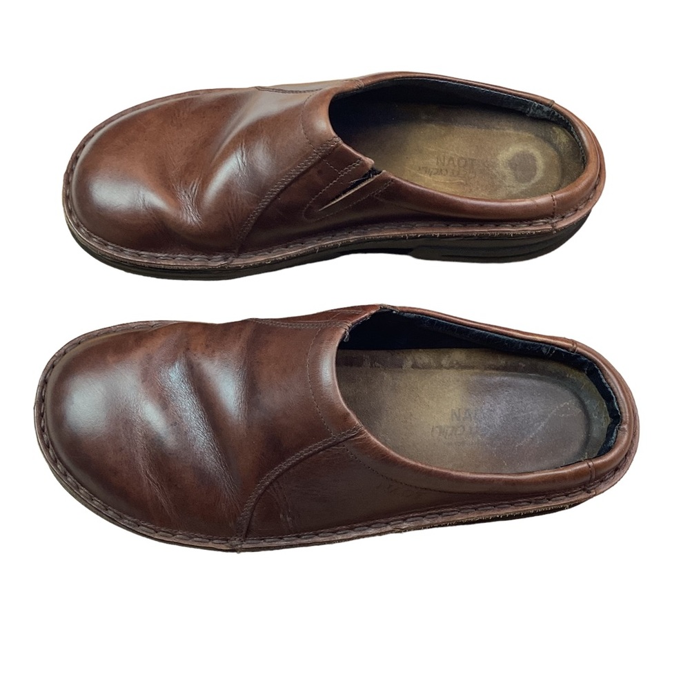 NAOT Leather Clog Mule Mens 42 (US 8.5) Brown - Picture 2 of 9